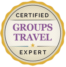 "Certified Groups Travel Expert" - Badge earned from extensive training